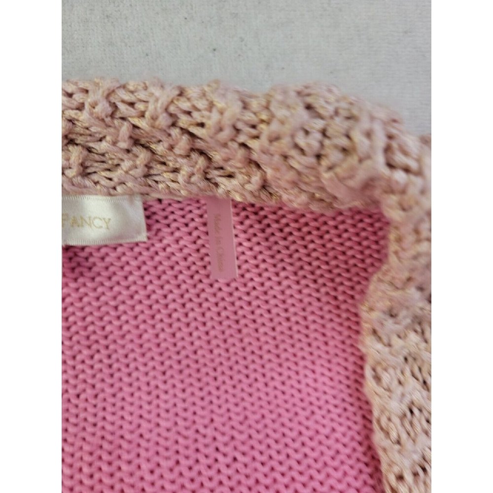 Loveshackfancy Grayson Pink Open Front Duster Car… - image 7